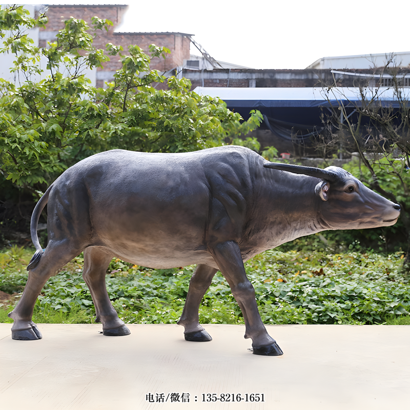 玻璃鋼仿真水牛雕塑 玻璃鋼仿真水牛雕塑